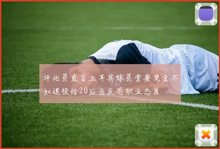 评论员直言土耳其球员索要奖金不如退役恰20应当反思职业态度